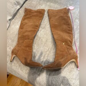Cole Haan Women's Knee-High Suede Boot in Cognac 7.5 over the knee boots